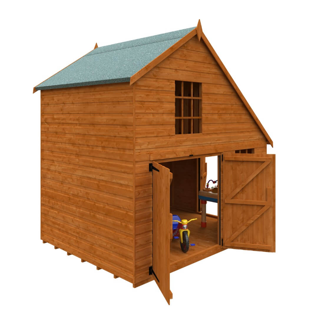 GardenArch 6x8 Club Garage Wooden Shed
