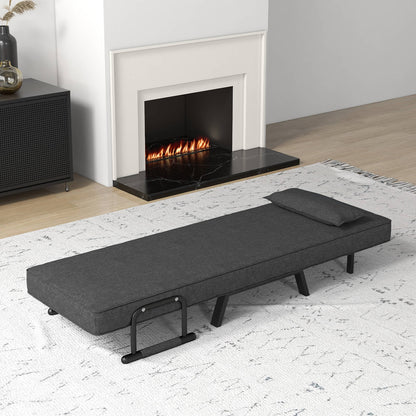 Convertible Sofa Bed 4-in-1 with 6-Position Adjustable Backrest-Dark Grey