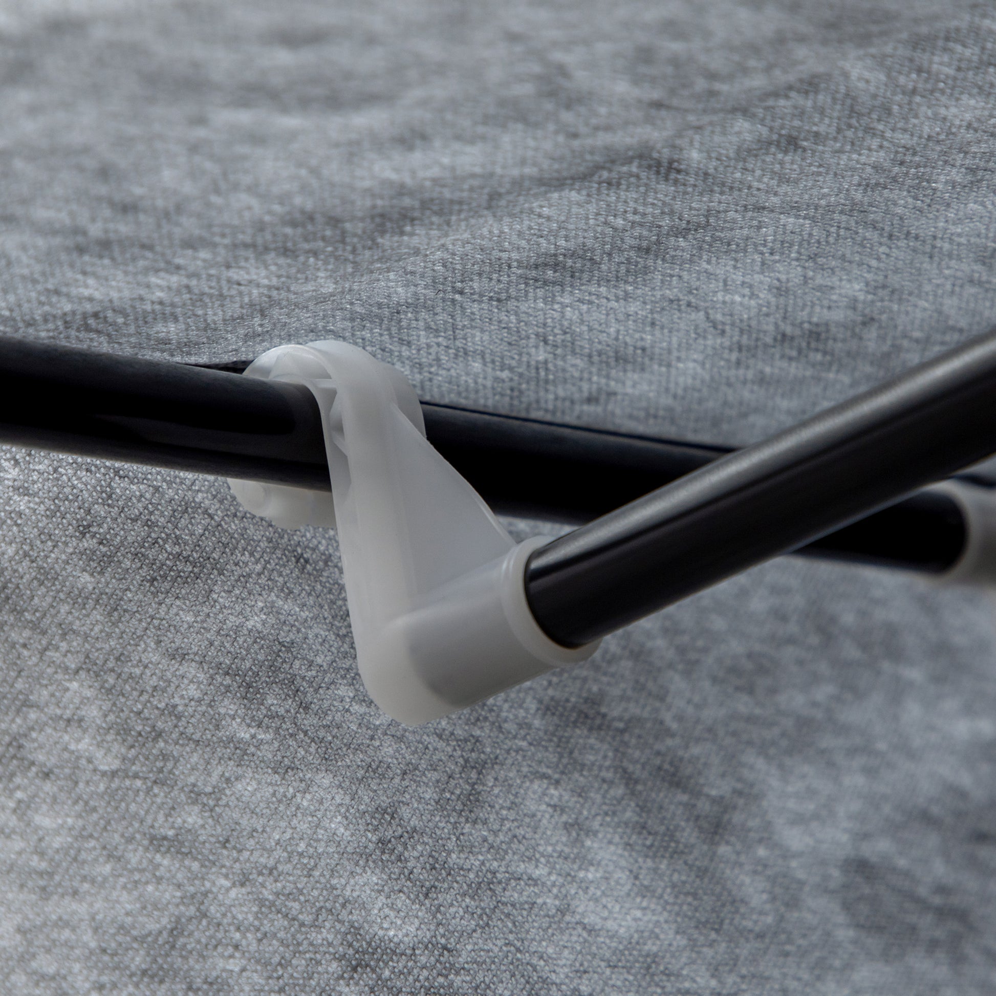 HOMCOM Fabric Wardrobe, Portable Wardrobe with 5 Shelves, 2 Hanging Rails and 3 Fabric Drawers, Foldable Closets, 125 x 43 x 162.5cm, Dark Grey