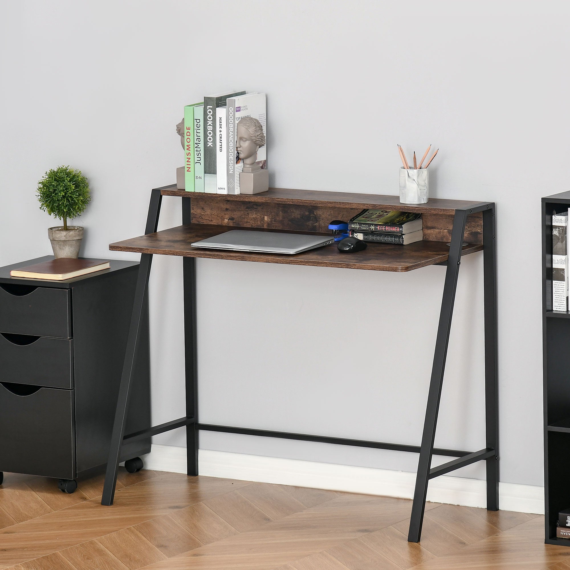 HOMCOM Writing Desk Computer Table Home Office PC Laptop Workstation S ...