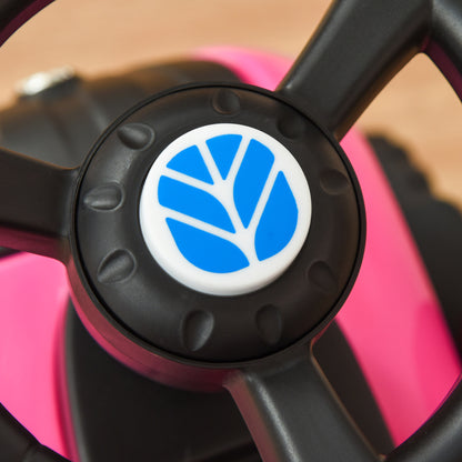 HOMCOM Ride On Tractor Toddler Walker Foot To Floor Slider w/ Horn Storage Steering Wheel for 1-3 Years Old Pink