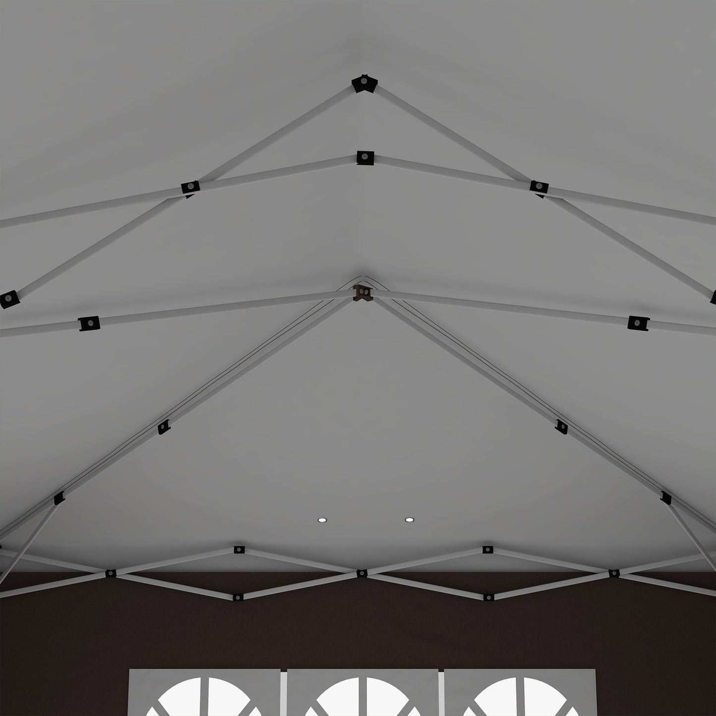 Outsunny 3 x 6 m Pop Up Gazebo with Sides and Windows, Height Adjustable Wedding Camping Party Tent Canopy Marquee with Storage Bag for Garden, Event, Brown