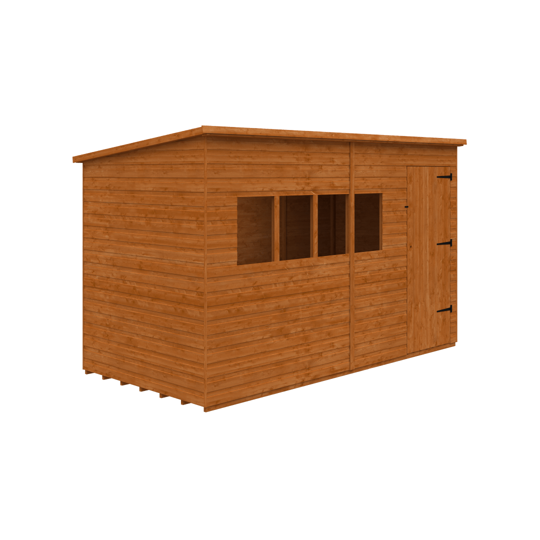 GardenArch 12x6 Tanalised Deluxe Pent Wooden Shed