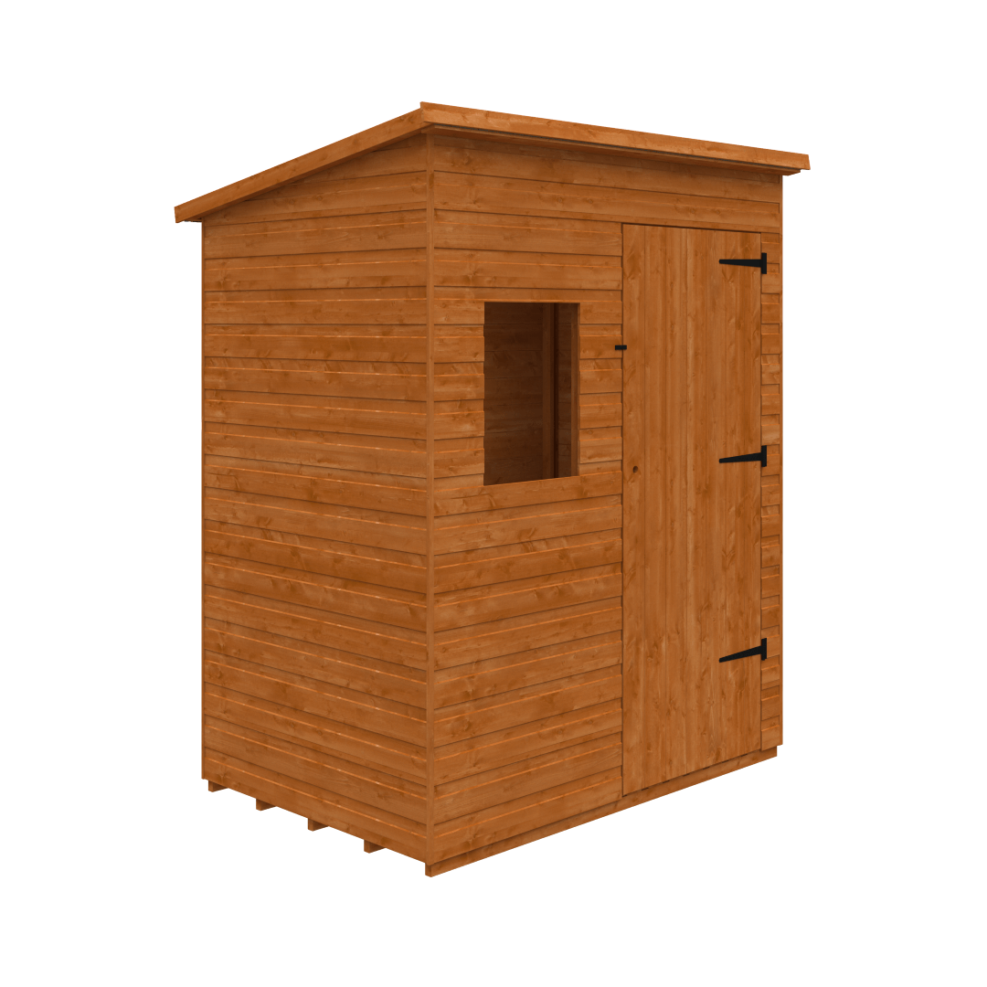 GardenArch 6x4 Tanalised Deluxe Pent Wooden Shed