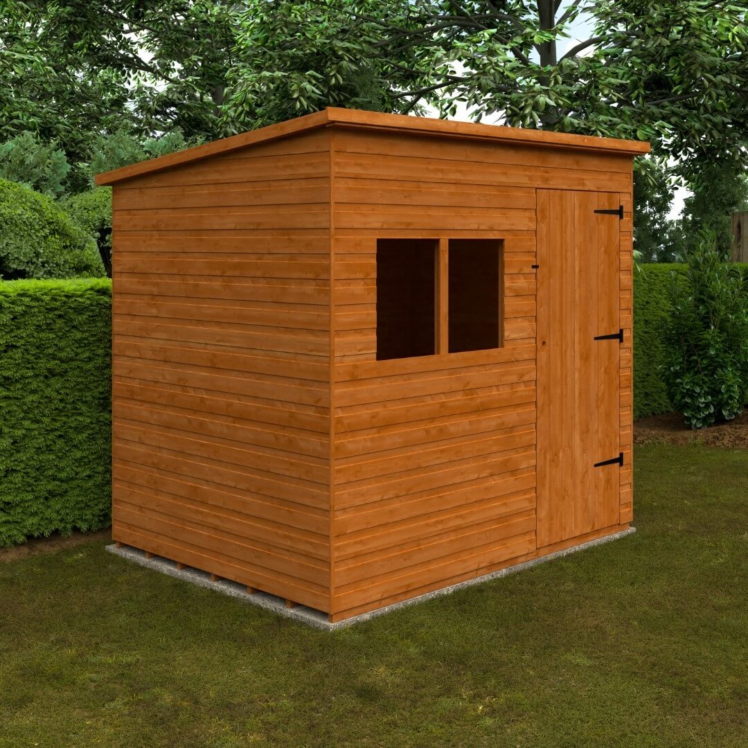 GardenArch 8x6 Tanalised Deluxe Pent Wooden Shed