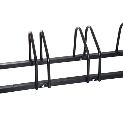 HOMCOM Bike Parking Rack, 95Lx33Wx27H cm, Steel-Black