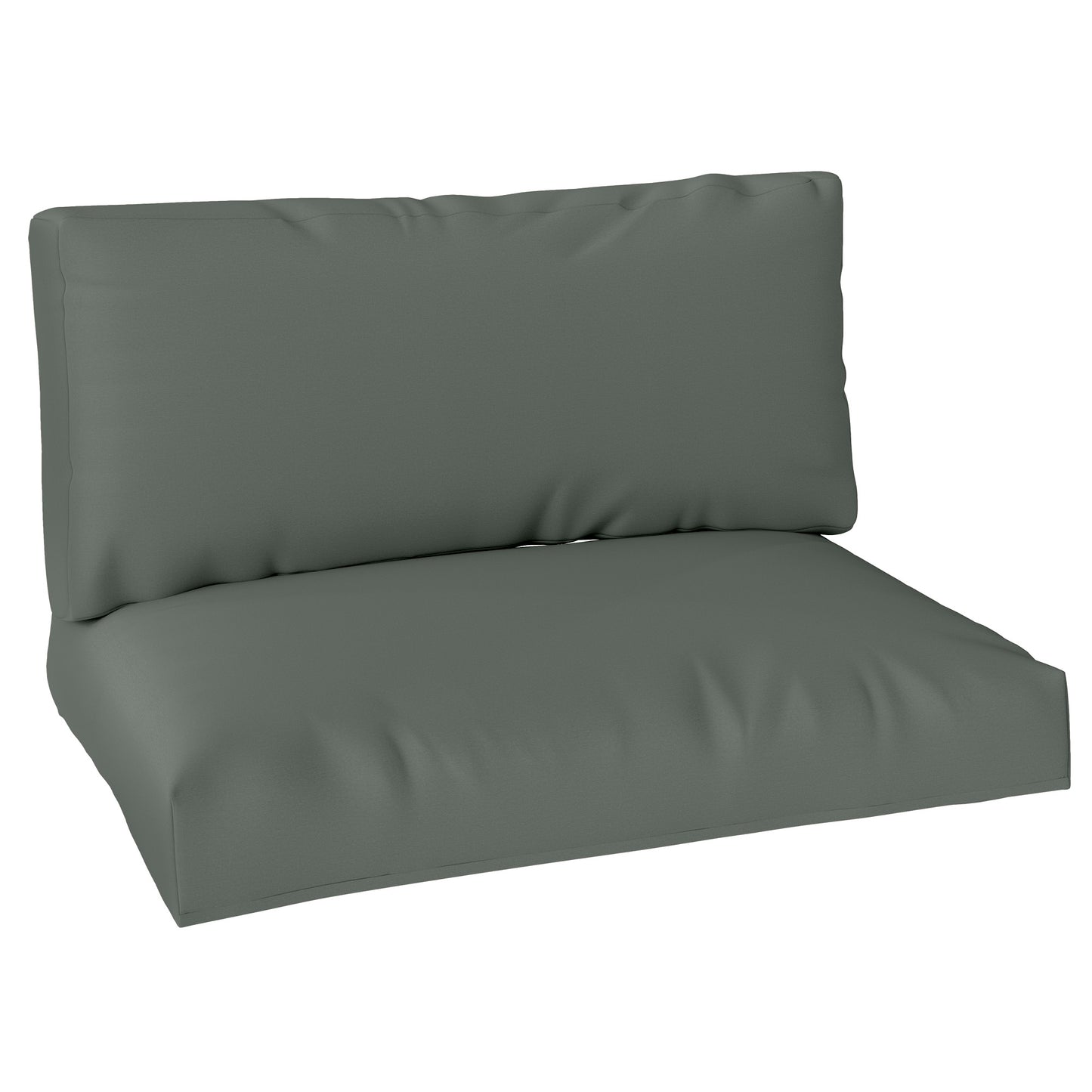Outsunny Two Piece Seat Pallet and Back Cushions - Charcoal Grey