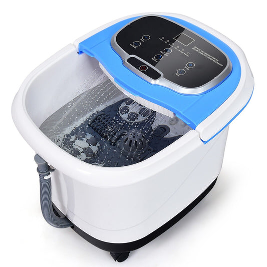Portable Electric Foot Massage with Heating Function and Timer-Blue
