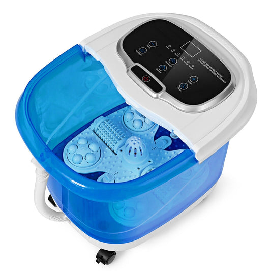 Portable Electric Foot Massage with Heating Function and Timer-Transparent