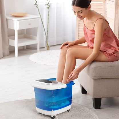 Portable Electric Foot Massage with Heating Function and Timer-Transparent