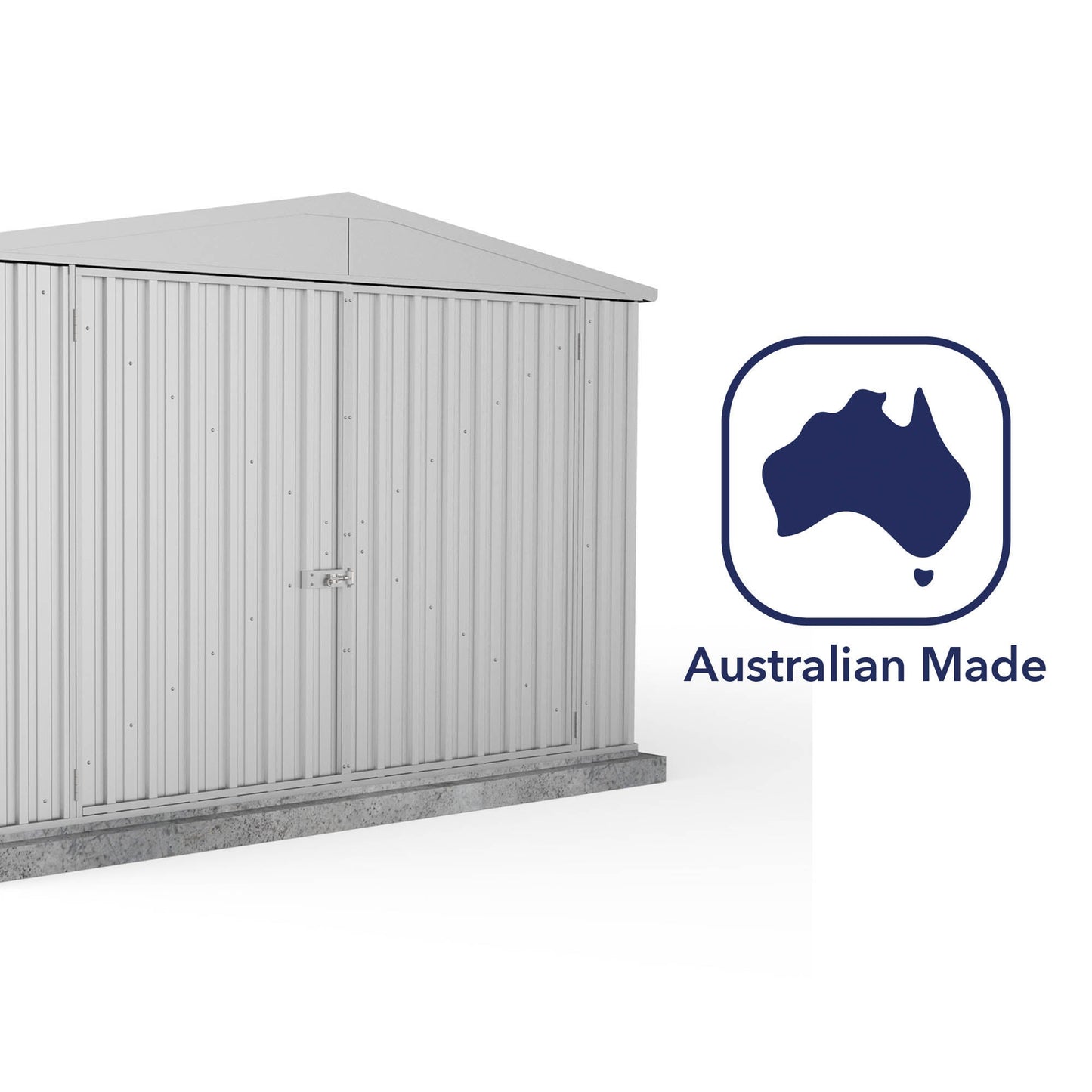 Absco Utility Workshop 3m x 4.48m (Zinc Colour) - Anchor Kit Included