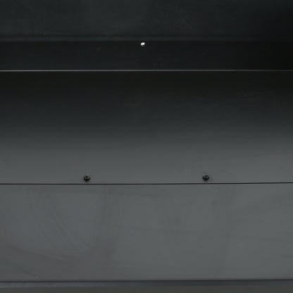 Outsunny Charcoal BBQ Grill, Barbecue Trolley with Double Adjustable Grill, Side Table, Storage Shelf and Wheels for Outdoor Garden Party Cooking, Black