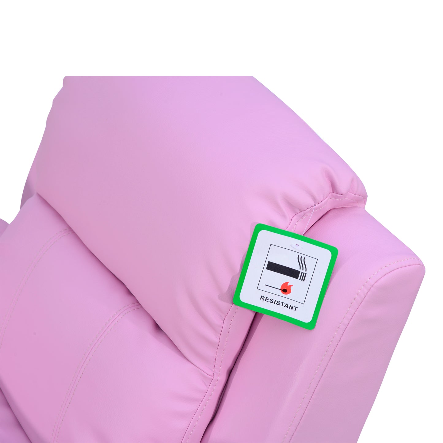 HOMCOM Kids Children Recliner Lounger Armchair Games Chair Sofa Seat PU Leather Look w/ Storage Space on Arms (Pink)