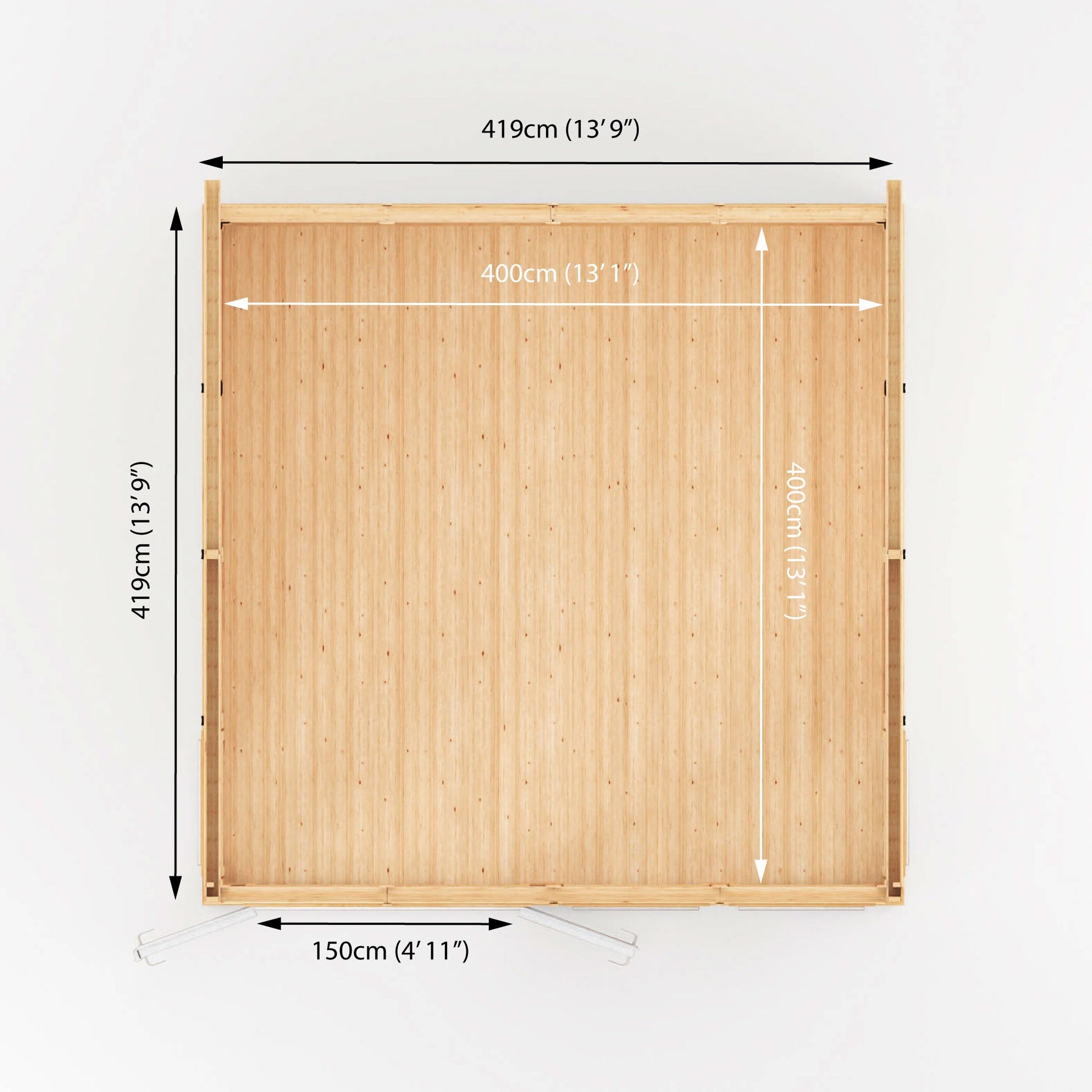 Sherwood Edwinstowe 4M X 4M Insulated Garden Room- (Upvc Windows & Doors) - White
