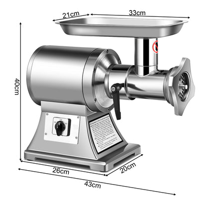 3-in-1 Meat Mincer and Sausage Stuffer Maker-Silver