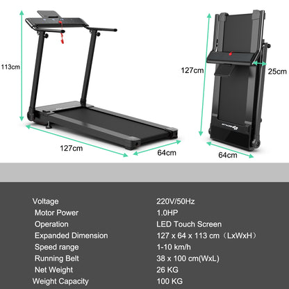 Portable Electric Walking Running Machine with LED Touch Screen