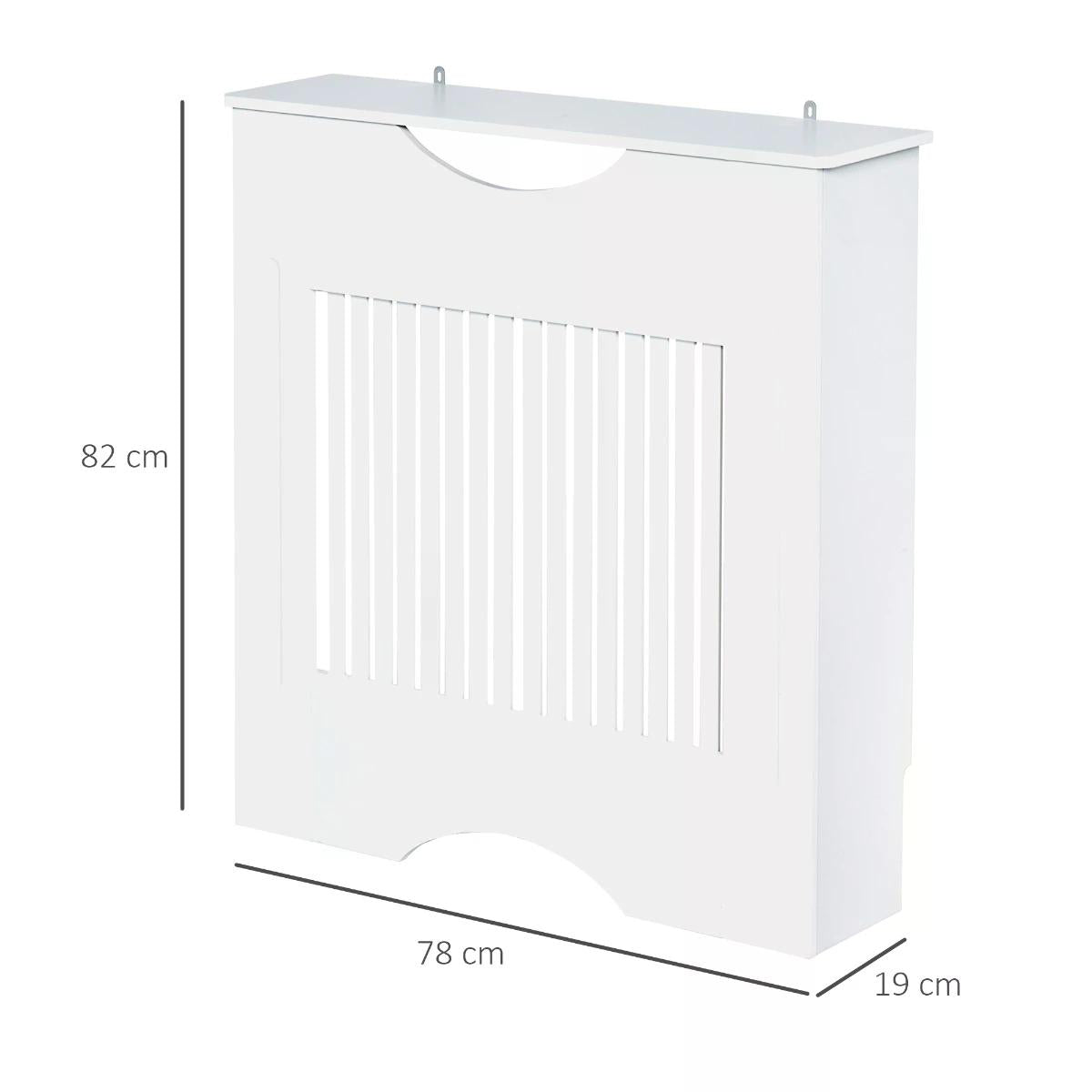 HOMCOM Radiator Cover W/E1 Class 12mm MDF Engineered Wood, 78W x 19D x 80.5Hcm-White