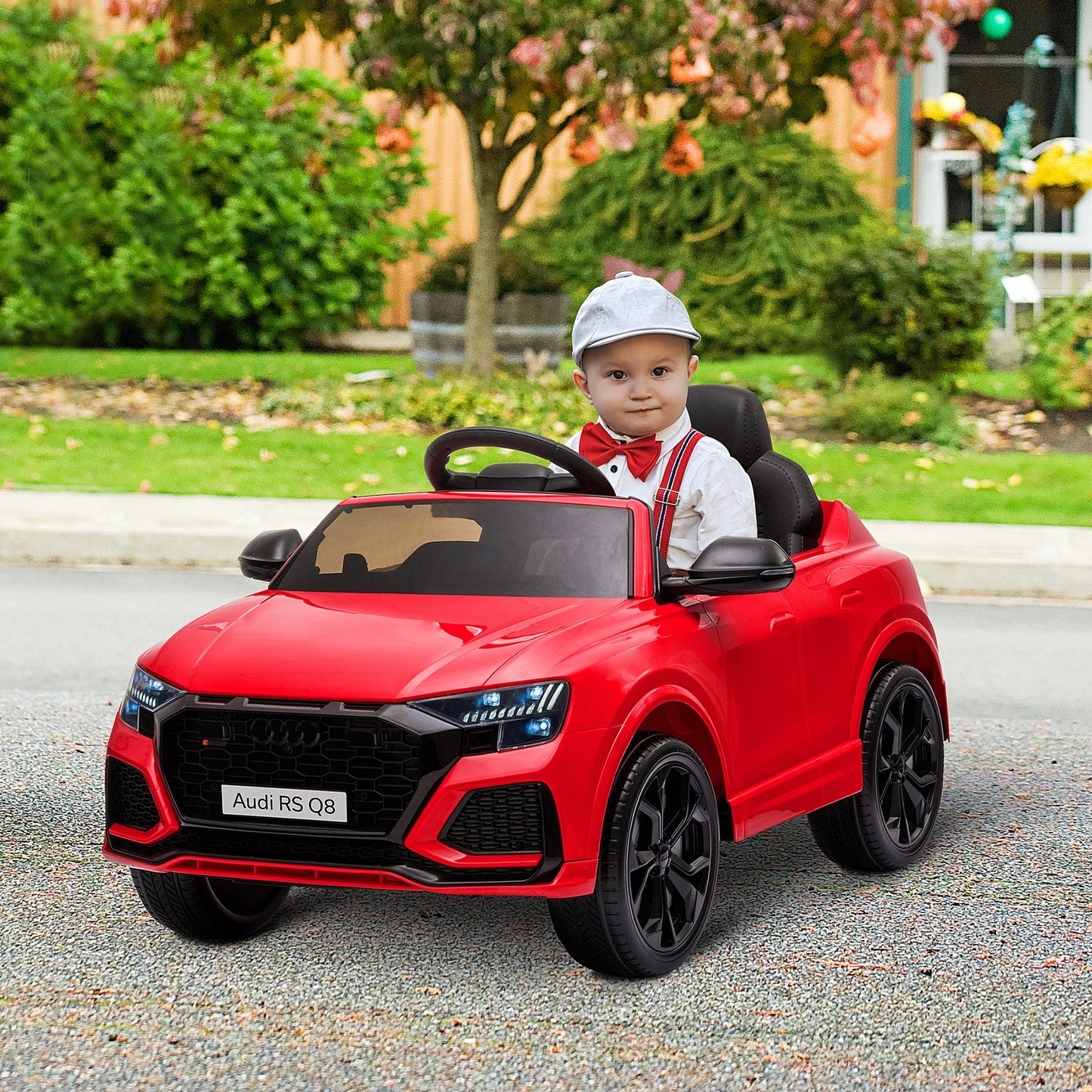 HOMCOM Audi RS Q8 6V Kids Electric Ride On Car, Kids Electric Toy with Parental Remote Control Music Lights USB MP3, Red