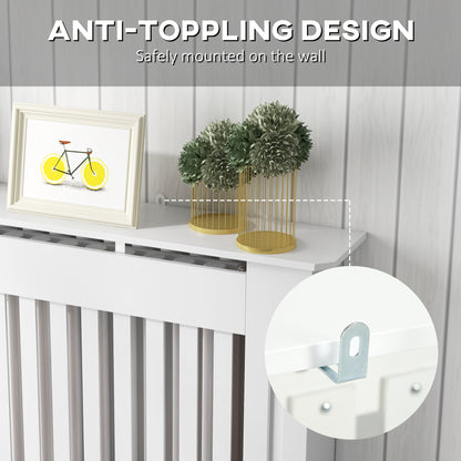 HOMCOM Minimalist Contemporary Radiator Covers MDF Radiator Cover 112x81x19cm White