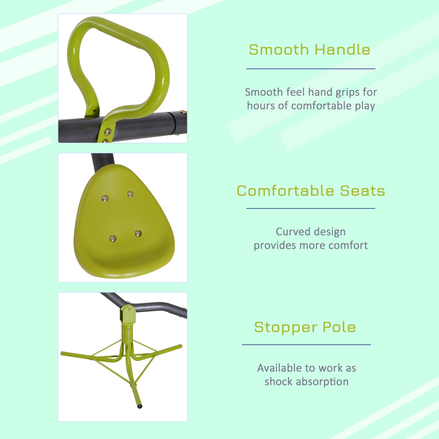 HOMCOM Kids Children 360 Degree Rotating Seesaw Swivel Playground Equipment Garden Outdoor Indoor