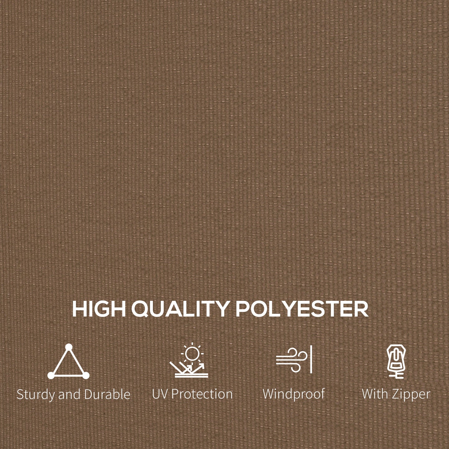 Outsunny 4 Pack Replacement Gazebo Curtains Privacy Panel for Most 3 x 4m Gazebo Canopy Pavillion Outdoor Shelter Sidewalls Accessories Dark Brown