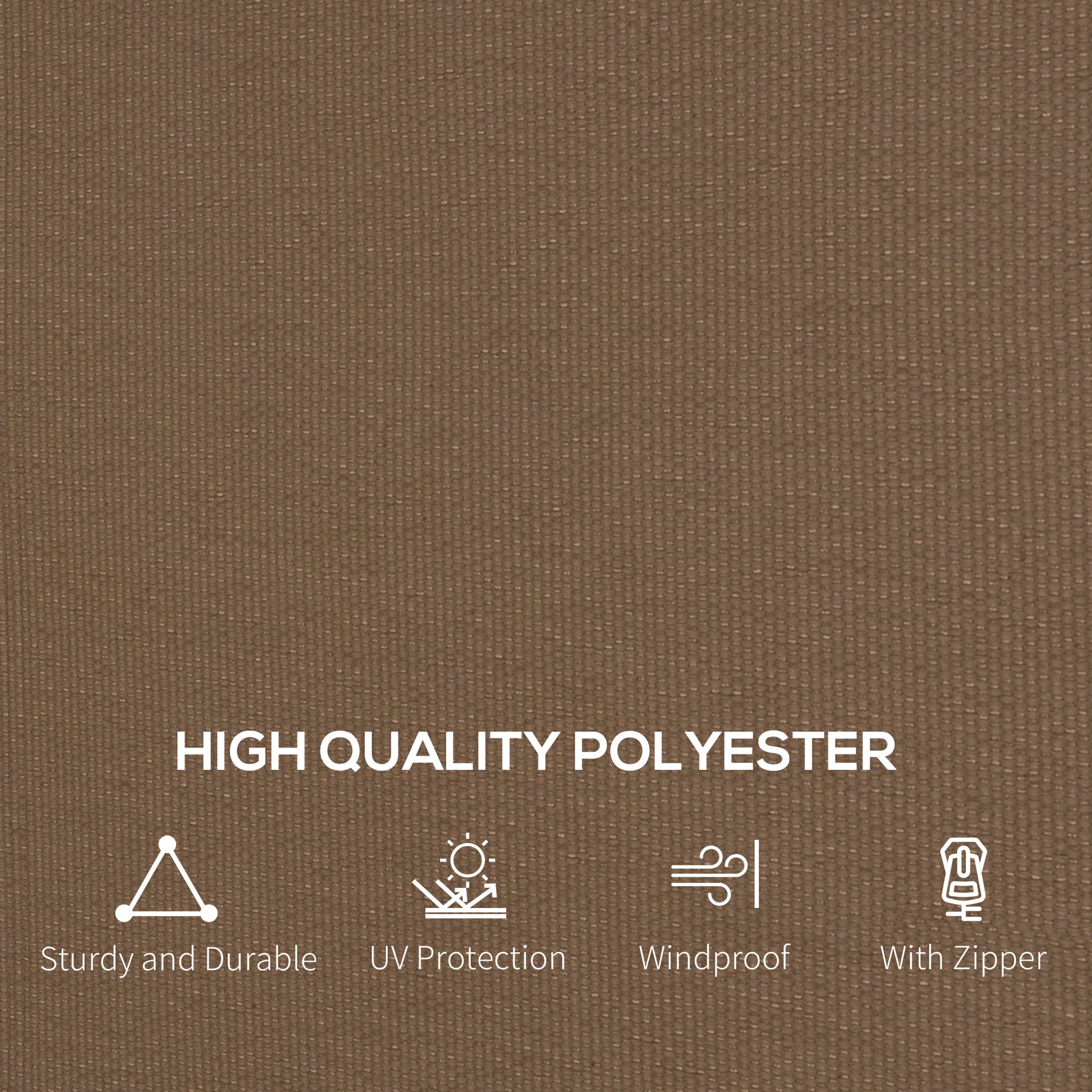 Outsunny 4 Pack Replacement Gazebo Curtains Privacy Panel for Most 3 x 4m Gazebo Canopy Pavillion Outdoor Shelter Sidewalls Accessories Dark Brown