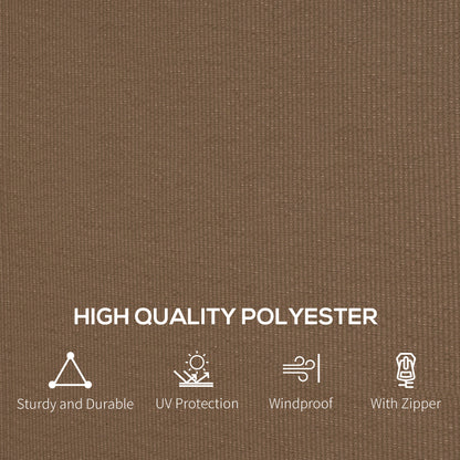 Outsunny 4 Pack Replacement Gazebo Curtains Privacy Panel for Most 3 x 4m Gazebo Canopy Pavillion Outdoor Shelter Sidewalls Accessories Dark Brown