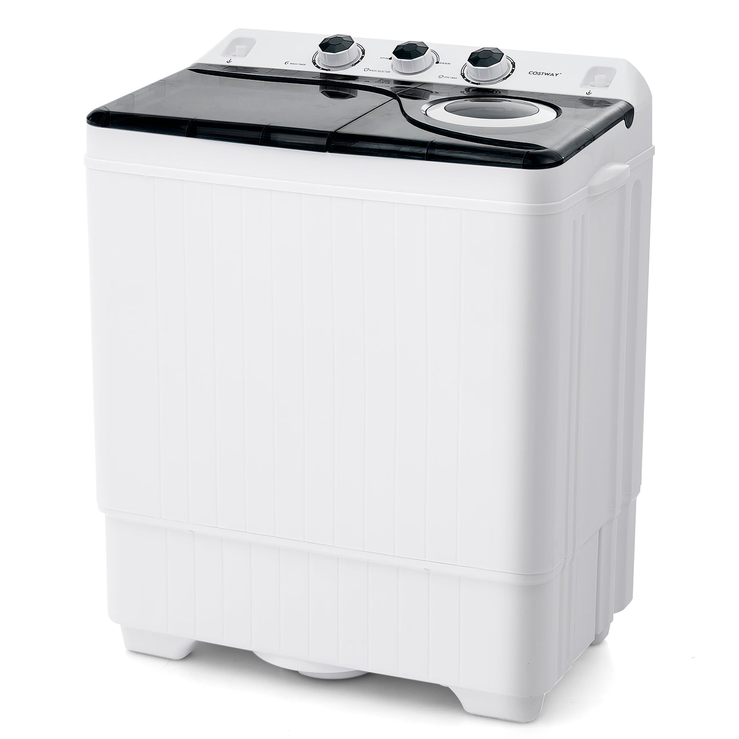 Portable Laundry Washer Spin Dryer with Timing Function and Drain Pump-Black