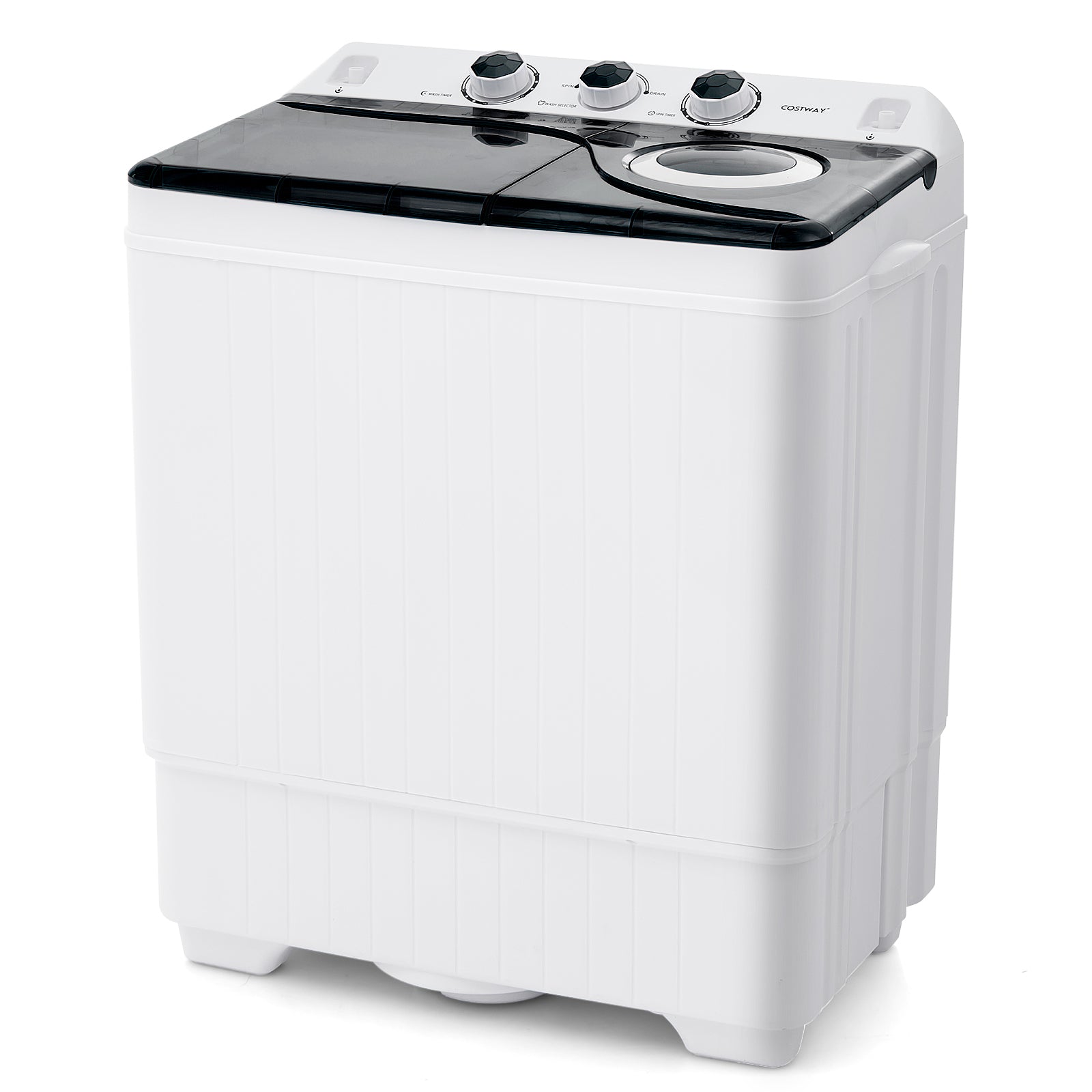Portable Laundry Washer Spin Dryer with Timing Function and Drain Pump-Black