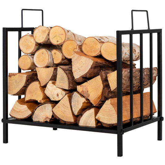 Firewood Log Rack with Convenient Handle and Raised Feet for Fireplace, Stove