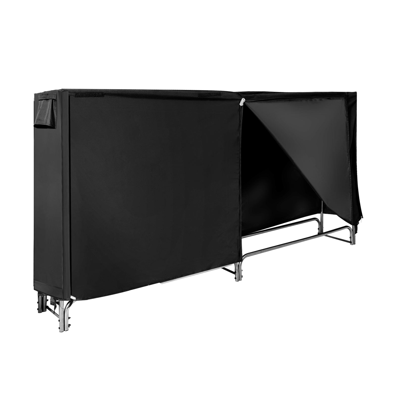 Firewood Storage Log Rack with Waterproof PVC Cover-8FT – GardenArch