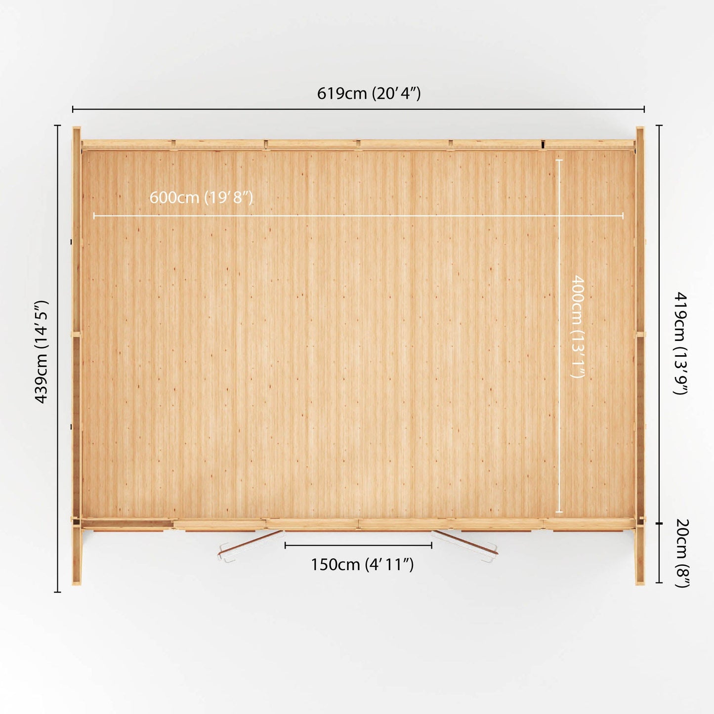 Sherwood Harlow 6M X 4M Insulated Garden Room - (Upvc Windows & Doors) - Grey