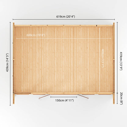Sherwood Harlow 6M X 4M Insulated Garden Room - (Upvc Windows & Doors) - Grey