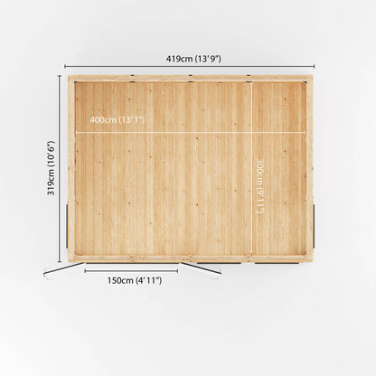 Sherwood Rufford 4M X 3M Insulated Garden Room - (Upvc Windows & Doors) - Grey