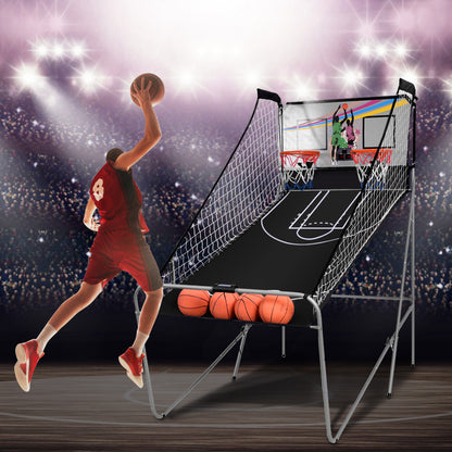 Foldable Basketball Arcade Game 2 Player Shooting Game-Grey