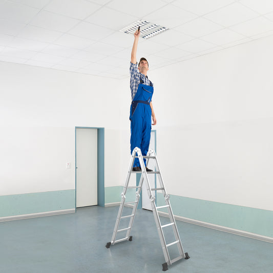 7-in-1 Folding Multi-Purpose Extension Aluminum Ladder