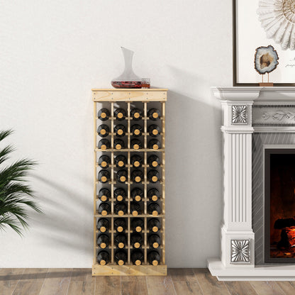 40-Bottle Freestanding Wine Rack Storage Shelf with Tabletop