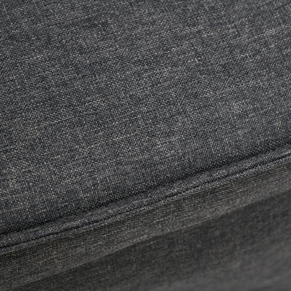 HOMCOM Fabric Sleeper Chair, Folding Chair Bed with Adjustable Backrest, Pillow, Side Pockets for Living Room, Charcoal Grey