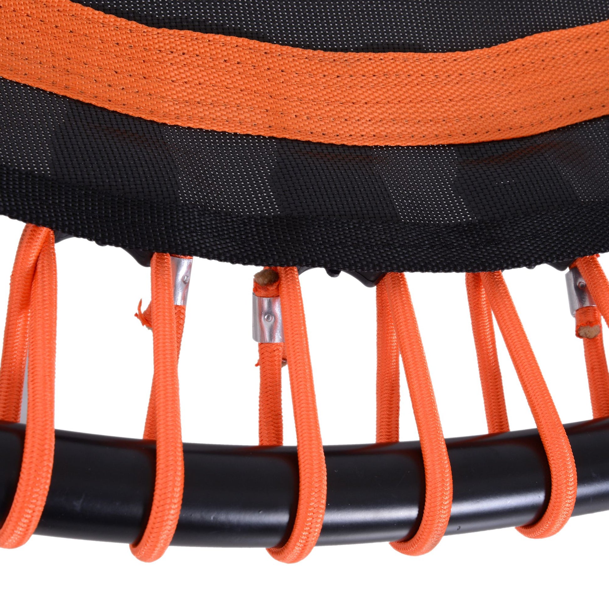 HOMCOM Round Mini Trampoline Exercise Bungee Rebounder Adjustable Handle Bar
