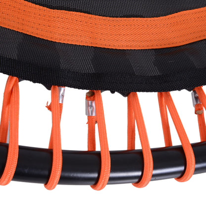 HOMCOM Round Mini Trampoline Exercise Bungee Rebounder Adjustable Handle Bar