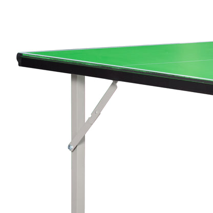 HOMCOM 182cm Mini Tennis Table Folding Ping Pong Table with Net Multi-Use Table for Indoor Outdoor Game, Green