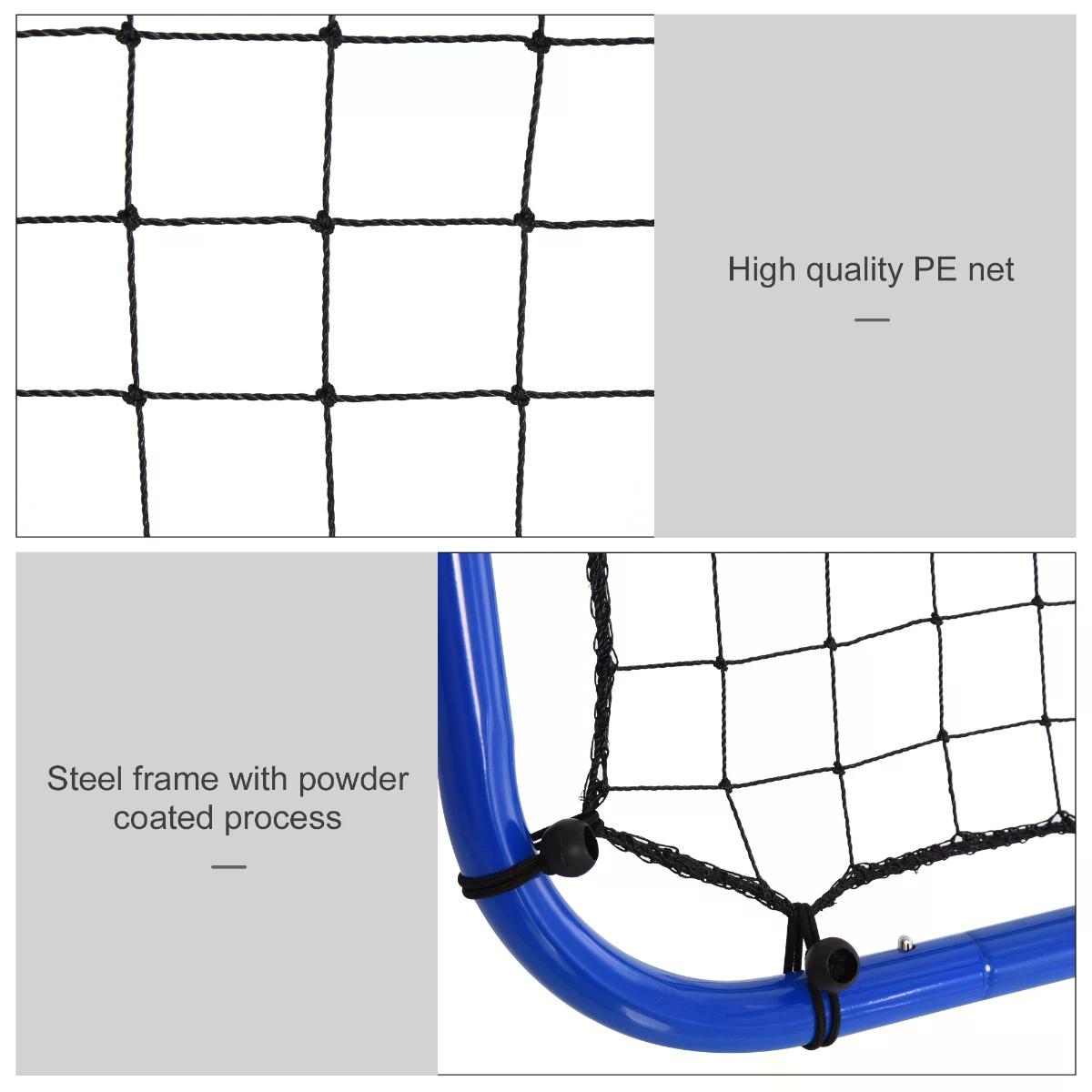 HOMCOM PE Mesh Double-Sided Outdoor Rebounder Net Blue