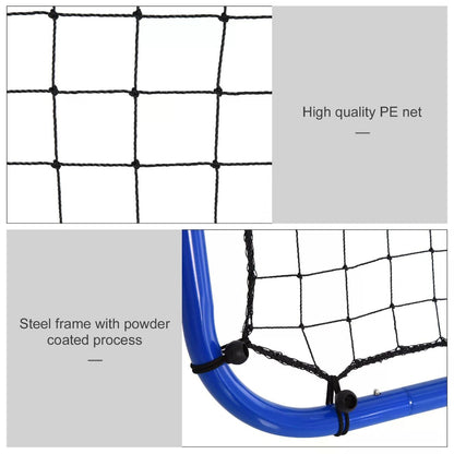 HOMCOM PE Mesh Double-Sided Outdoor Rebounder Net Blue