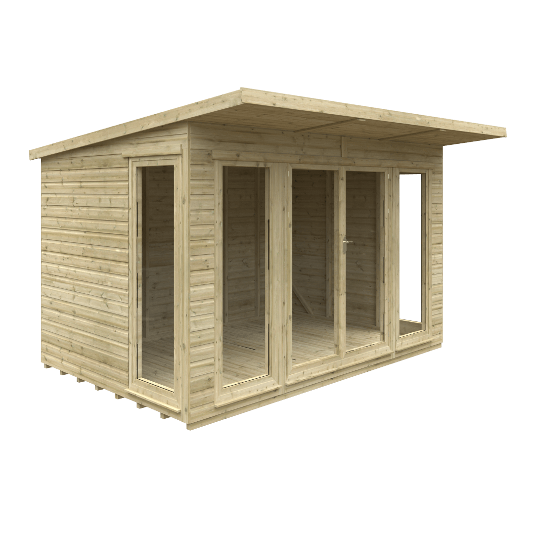 GardenArch 12x8 Tanalised Garden Studio Wooden Shed