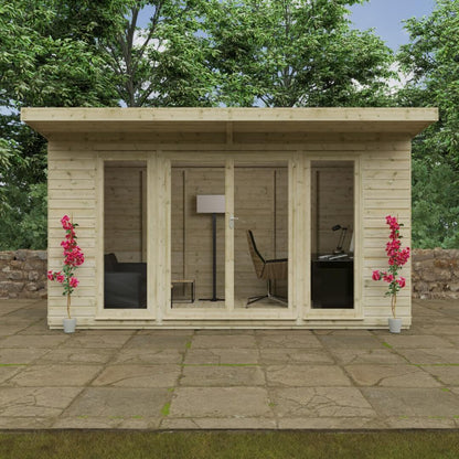 GardenArch 14x8 Tanalised Garden Studio Wooden Shed