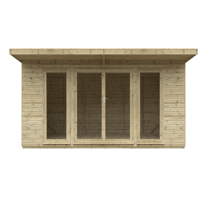 GardenArch 14x8 Tanalised Garden Studio Wooden Shed