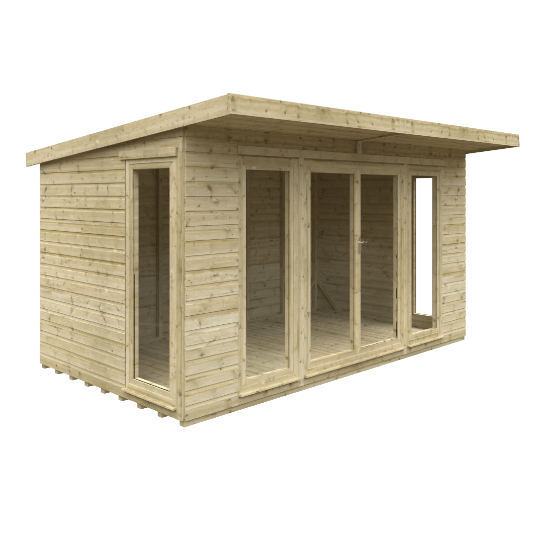 GardenArch 14x8 Tanalised Garden Studio Wooden Shed