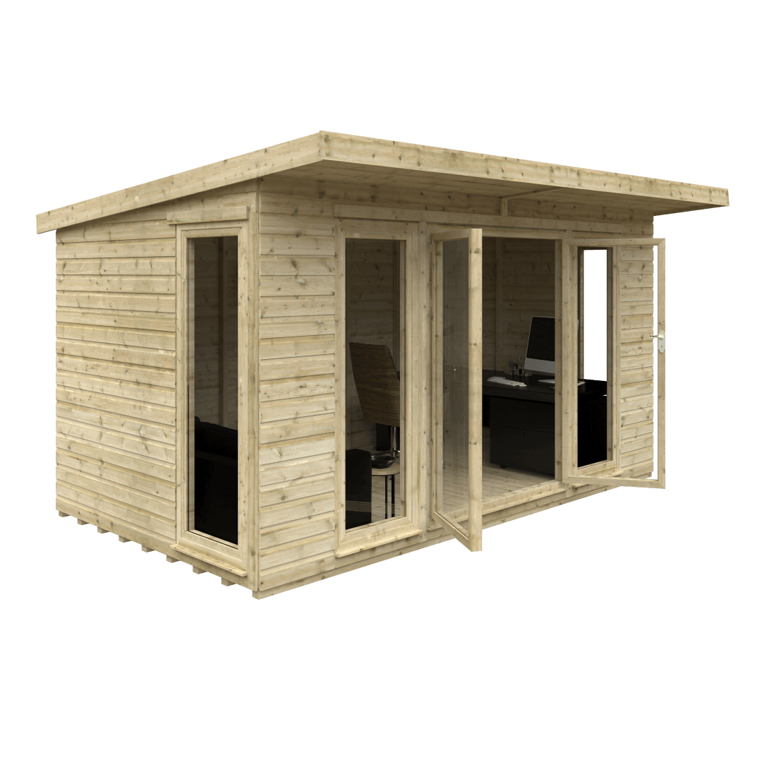 GardenArch 14x8 Tanalised Garden Studio Wooden Shed
