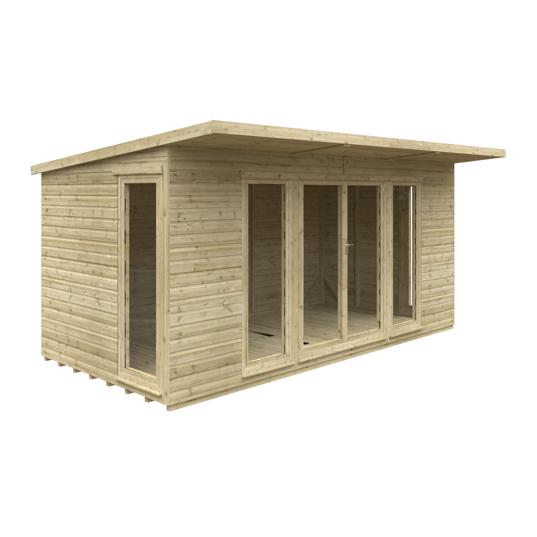 GardenArch 16x8 Tanalised Garden Studio Wooden Shed