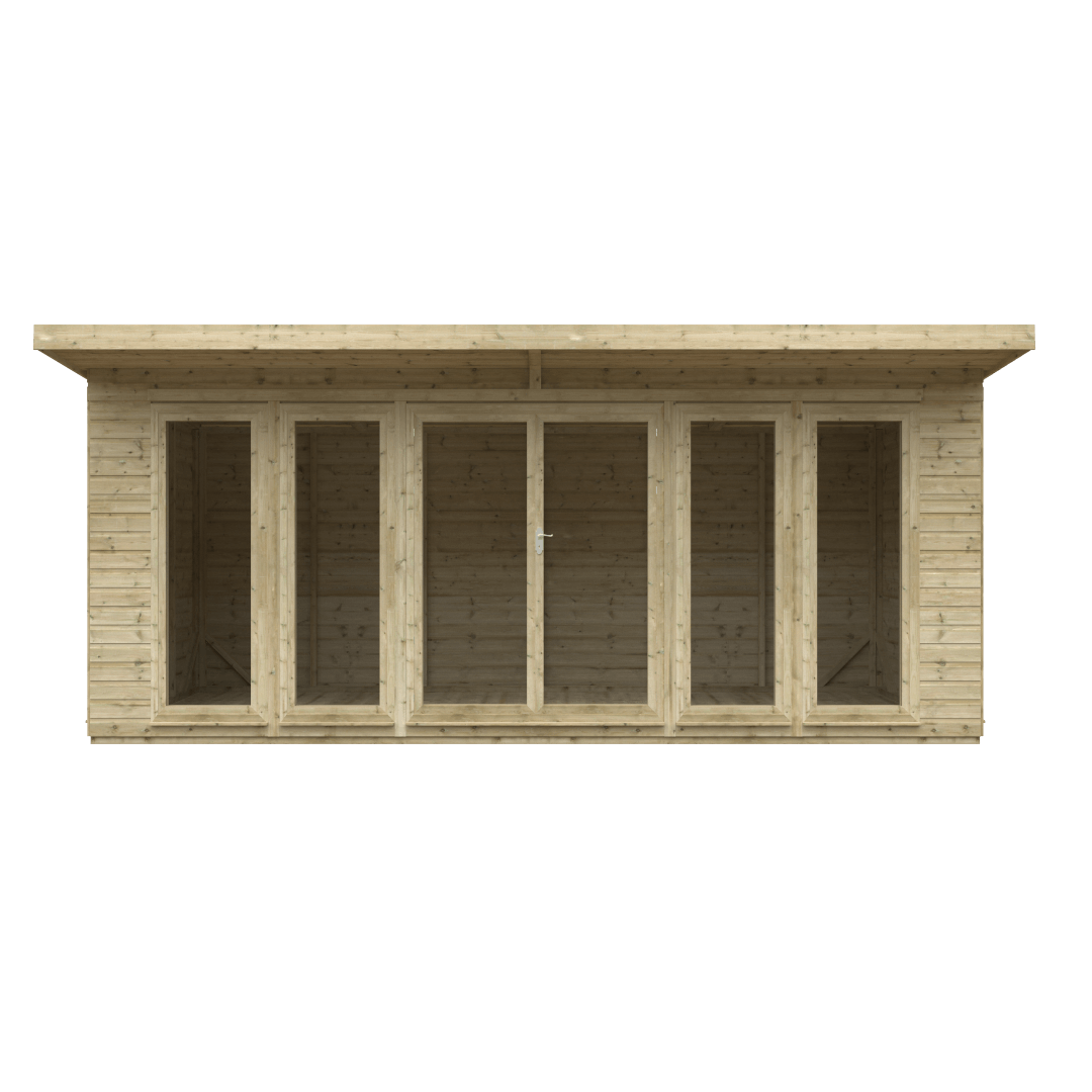 GardenArch 18x8 Tanalised Garden Studio Wooden Shed